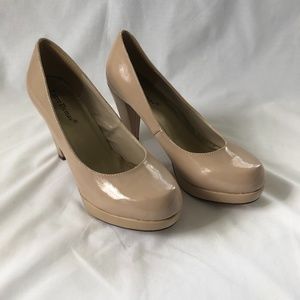 Pierre Dumas Tan Pumps with 3.5" Heel